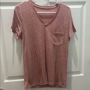 Universal Thread Pink/Red Fitted Short Sleeve Tee